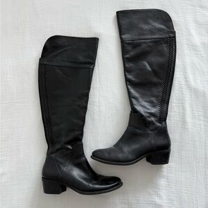 Vince Camuto Black Bendra Tall Leather Riding Boots